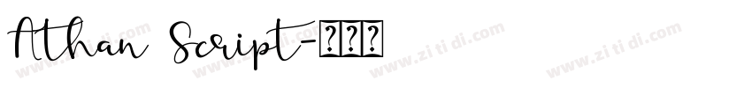 Athan Script字体转换